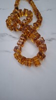 Retró borostyán nyaklánc
