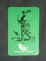 Kártyanaptár,Magyar Posta,grafikai,postás anno,1977