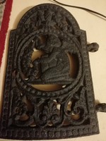 Antik angyalkás kandalló ajtó csodás munka.Több száz Aukció Akció vegye vigye