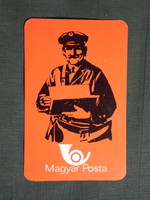 Kártyanaptár,Magyar Posta,grafikai,postás,1977