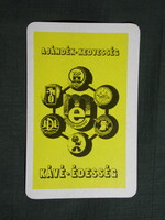 Kártyanaptár,Kávé Édesség,Magyar édesipa,Győri keksz,Csemege gyár,Szerencs gyár,1977