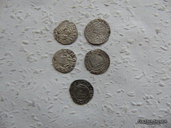 Habsburg ezüst dénár 5 darab LOT ! 04