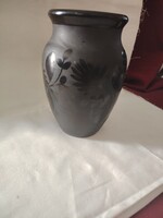 Ifj Fazekas Lajos fekete nádudvari kerámia váza