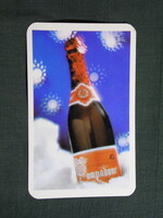 Kártyanaptár,Pompadour pezsgő,Ágker Kft.,1977