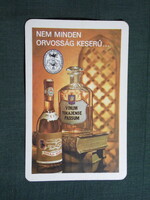 Kártyanaptár,Tokaji Aszú bor,Sátoraljaújhely borkombinát,1977