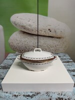 Antik Szecessziós Porcelán Fedeles Szószos Tál A184