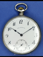 Antik ezüst ,nyitott ,porcelán számlapos ,anker járatú svájci zsebóra  20 sz eleje