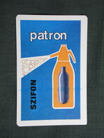 Kártyanaptár,Szifonpatron,Szénsavtermelő vállalat,Répcelak,grafikai,1977