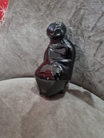 Zsolnay Fekete Eosin Torok J krumplifigura