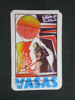 Kártyanaptár,Ózd kohászati üzem,Ózdi vasas hetilap,grafikai,1977