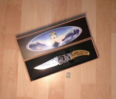 FARKASOS INDIÁN kés, bicska, tőr. Vágatlan. Gyűjteményből. Kés, bicska, tőr, borotva.