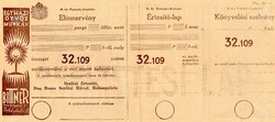 Régi csekk reklámmal: Rákospalota.