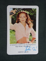 Kártyanaptár,MOKÉP,mozi,Bordán Irén színésznő,1977