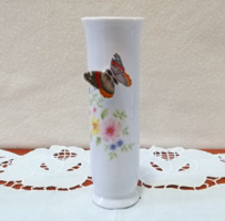 Régi porcelán pillangós váza
