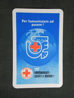 Kártyanaptár,Magyar Vöröskereszt,grafikai,galamb,1977