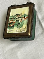 Tündéri tűzzománc szelence, doboz nagyobb.