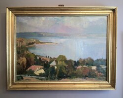 Dobos Lajos (1921-2012): Délután a Balatonon, 1967