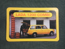 Kártyanaptár,Merkur autókereskedelmi vállalat,Lada 1200 combi autó,1977