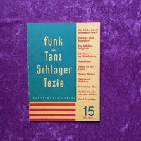 Funk und Tanz. Schlagertexte (Heft 15) - NDK sláger szöveggyűjtemény 1961.