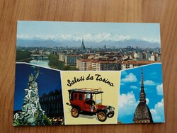 Olaszország, Torino, mozaik lap, postatiszta