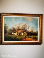Bóna Jenő:Piros Kendős- 70x50