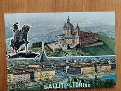 Olaszország, Torino, mozaik lap, postatiszta