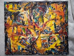 Kortárs Absztrakt festmény - Horány III. - Olaj, vászon - 50 cm x 60 cm lakkozva!!!