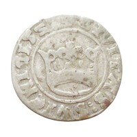 Lengyelország,Jagelló Lajos 1/2 garas 1520 - Schweidnitz - Szilézia VF+ ezüst 0.91g