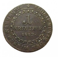 Magyarország,I. Ferenc 1 krajcár 1812 B VF réz