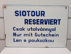 Retró Siotour zománc tábla