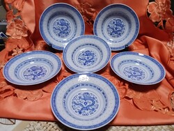 Rizsszemes,  Jingdezhen, kínai mély tálka, 6 db.