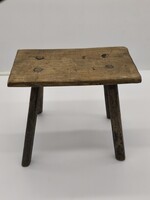 Régi Népi lóca, pad, szék, sámli fejőszék ülőke