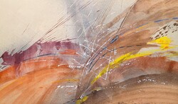 1 FT-RÓL! Egyedi színes absztrakt festmény, szignózott! nincs minimálár - különleges, ritka