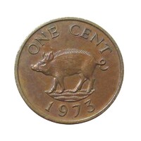 Bermudák,1 cent 1973 EF+ bronz