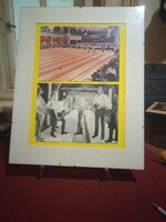 Framed picture of Bowling alley memories in 40cm x 50 cm glass frame