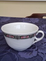 Vintage vastag falú, gyönyörű virágmintás porcelán csésze