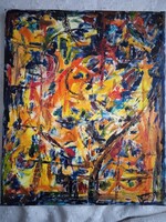 Kortárs Absztrakt festmény - Horány IV. - Olaj, vászon - 50 cm x 60 cm lakkozva!!!