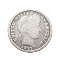 USA,Barber dime 1897 F ezüst 2.50g900