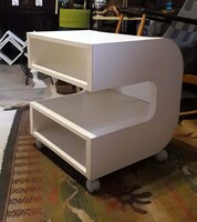 Retro design IKEA ILEN  tv-állvány, éjjeliszekrény, gurulós asztalka
