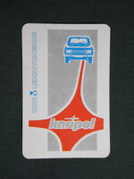 Kártyanaptár,NDK,Karipol autókozmetika,grafikai,Wartburg autó, 1978, (1)