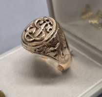 14 K arany pecsétgyűrű 8,16 g