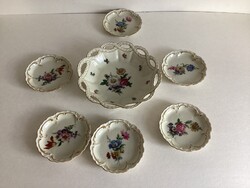 Régi Oscar Schlegelmilch porcelán mini süteményes készlet .