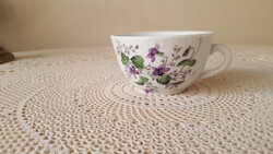 Antik,ibolyás vastag porcelán csésze,komacsésze