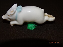 Ó HERENDI KORONÁS CÍMERES ÚJÉVI SZERENCSE PORCELÁN MALAC