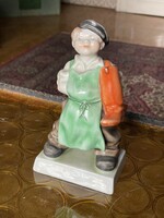 Gyönyörű festésű hibátlan Herendi suszter fiú figura