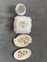 Zsolnay csomag ( hamus, ékszer tartó, bonbonier, kisváza)