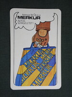Kártyanaptár,Merkur autókereskedelmi vállalat,autósboltok,grafikai,1978, (1)