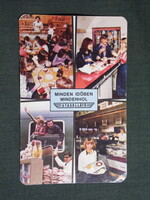 Kártyanaptár,MÁV,vasút,Utasellátó,büfé,presszó 1979, (1)