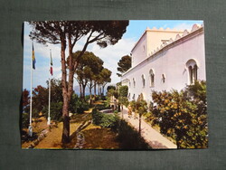 Képeslap,Olaszország,Capri sziget,Anacapri,Villa San Michele látkép,részlet,1970-