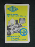 Kártyanaptár,Cegléd ÁFÉSZ,élelmiszer ABC áruházak,1978, (1)